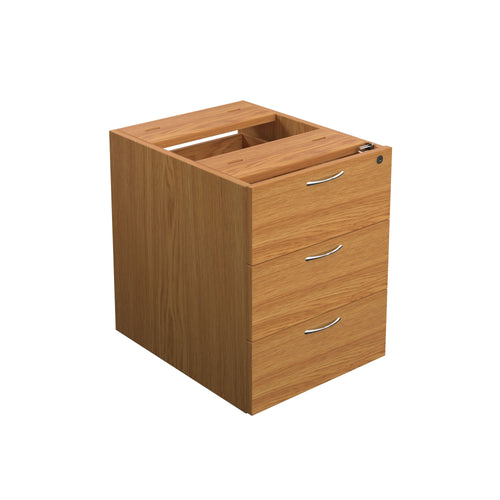 Jemini 3 Drawer Fixed Pedestal 400x500x495mm Nova Oak Kf79870