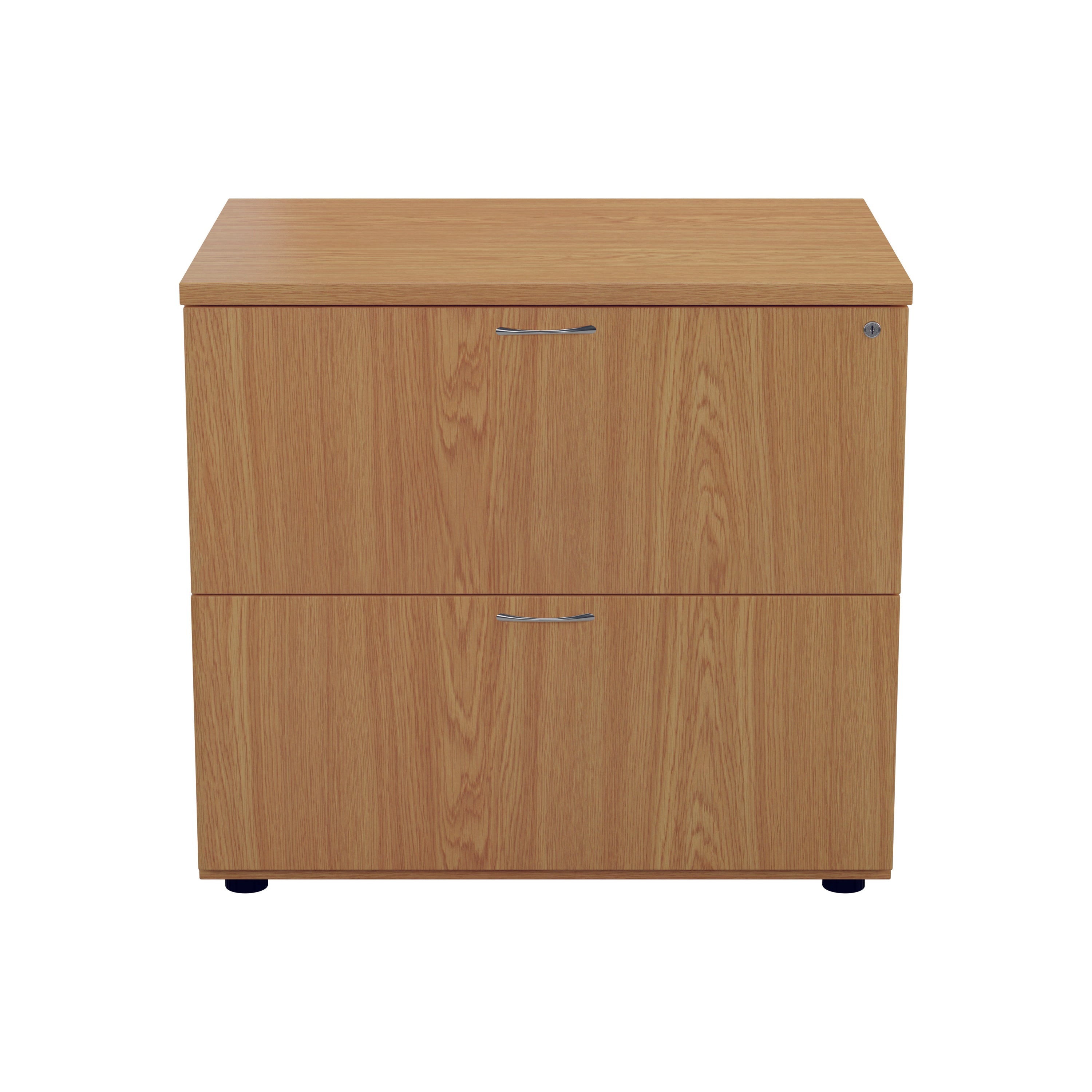 Jemini 2 Drawer Desk Side Filing Cabinet 800x600x730mm Nova Oak Kf71529