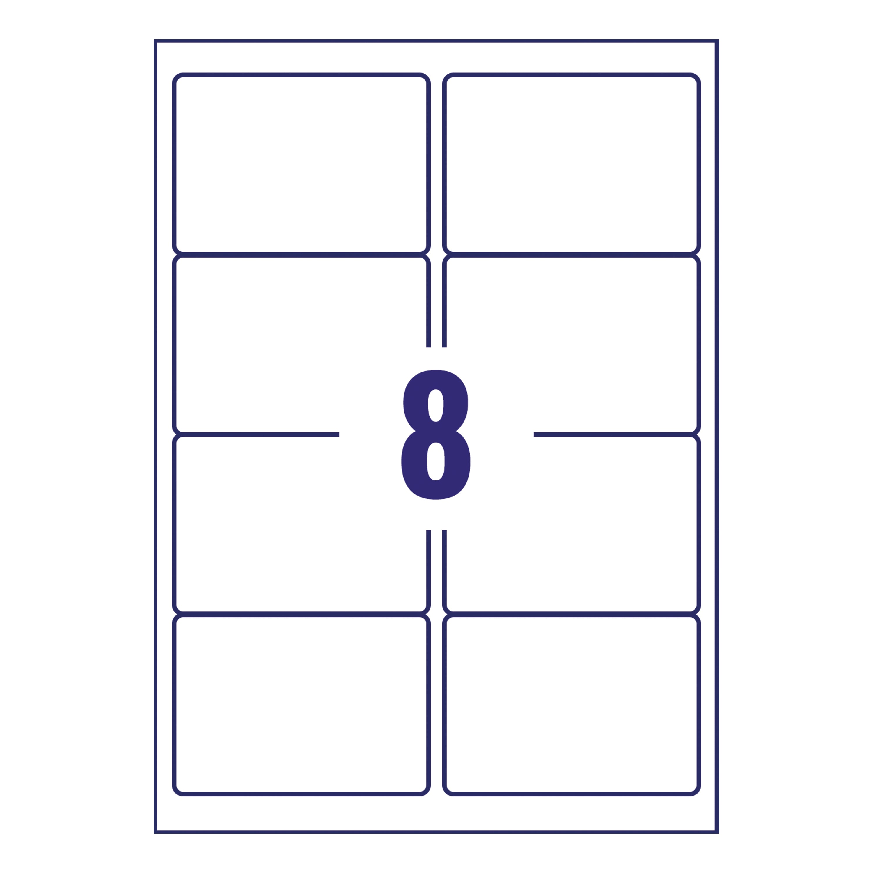 Easily peel Avery J8165 labels using the perforated sheet design.
