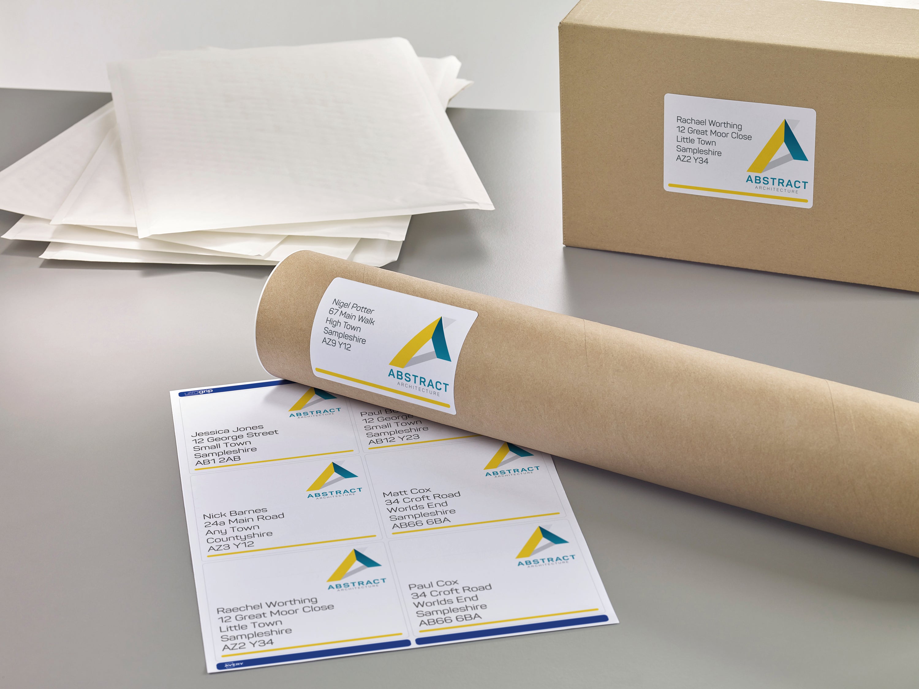 Avery L7166 labels are ideal for creating professional parcel labels.