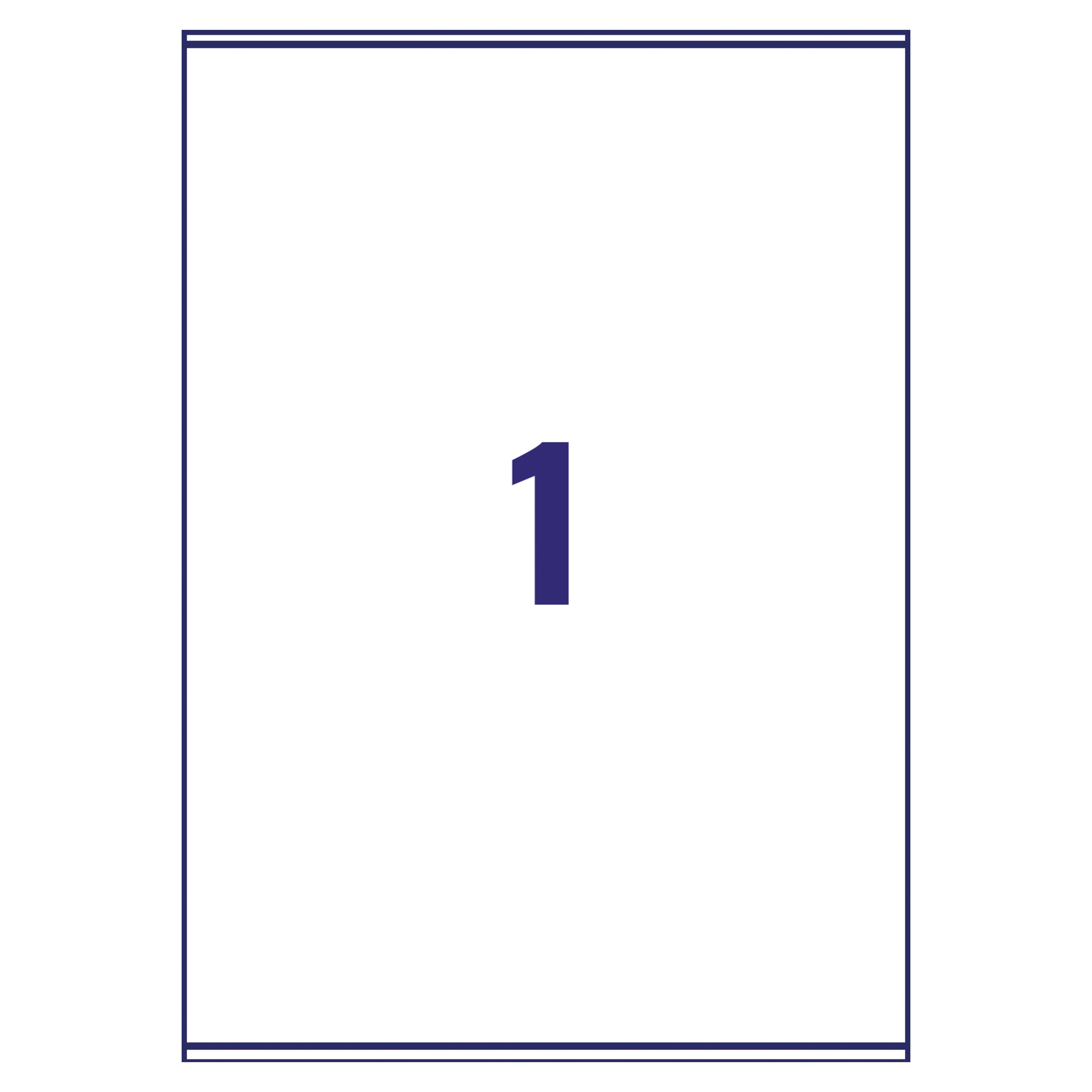 The blue Ultragrip border ensures the full-page label prints perfectly.
