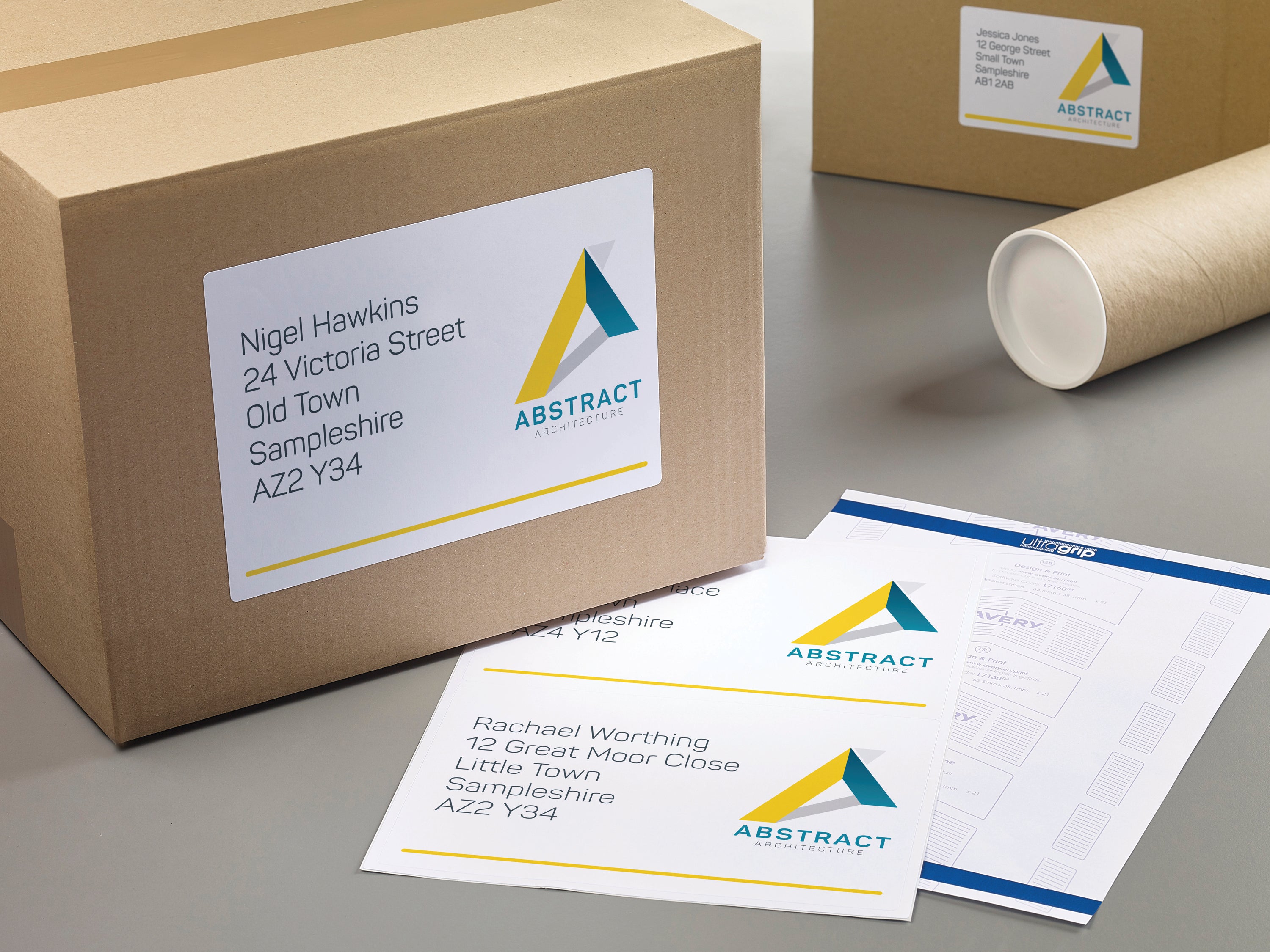 An Avery L7168 label used for large item identification or shipping.
