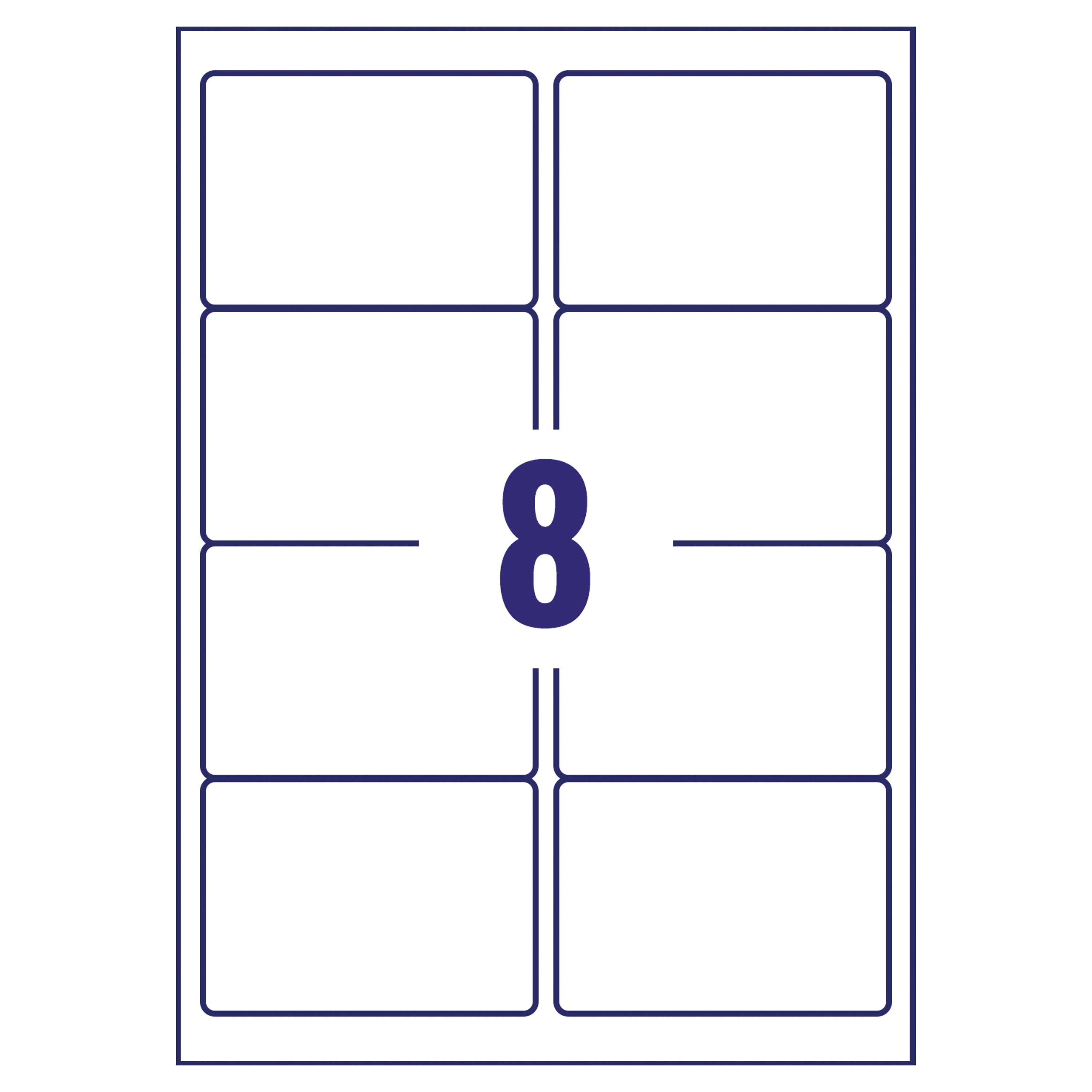 A clear Avery L7565 label provides a 'printed-on' look for parcels.