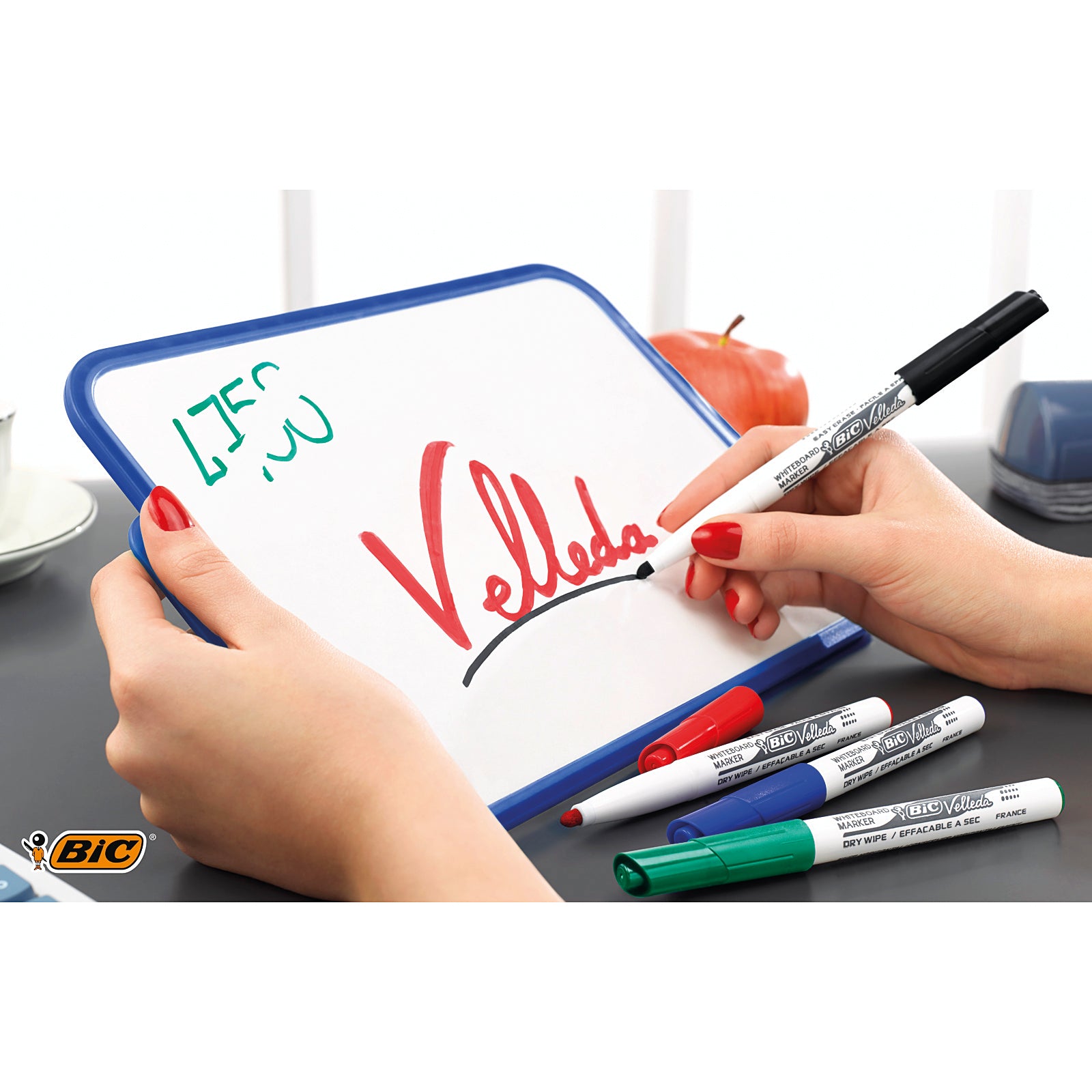 Bic Velleda 1741 Drywipe Marker Black – (Pack of 12)