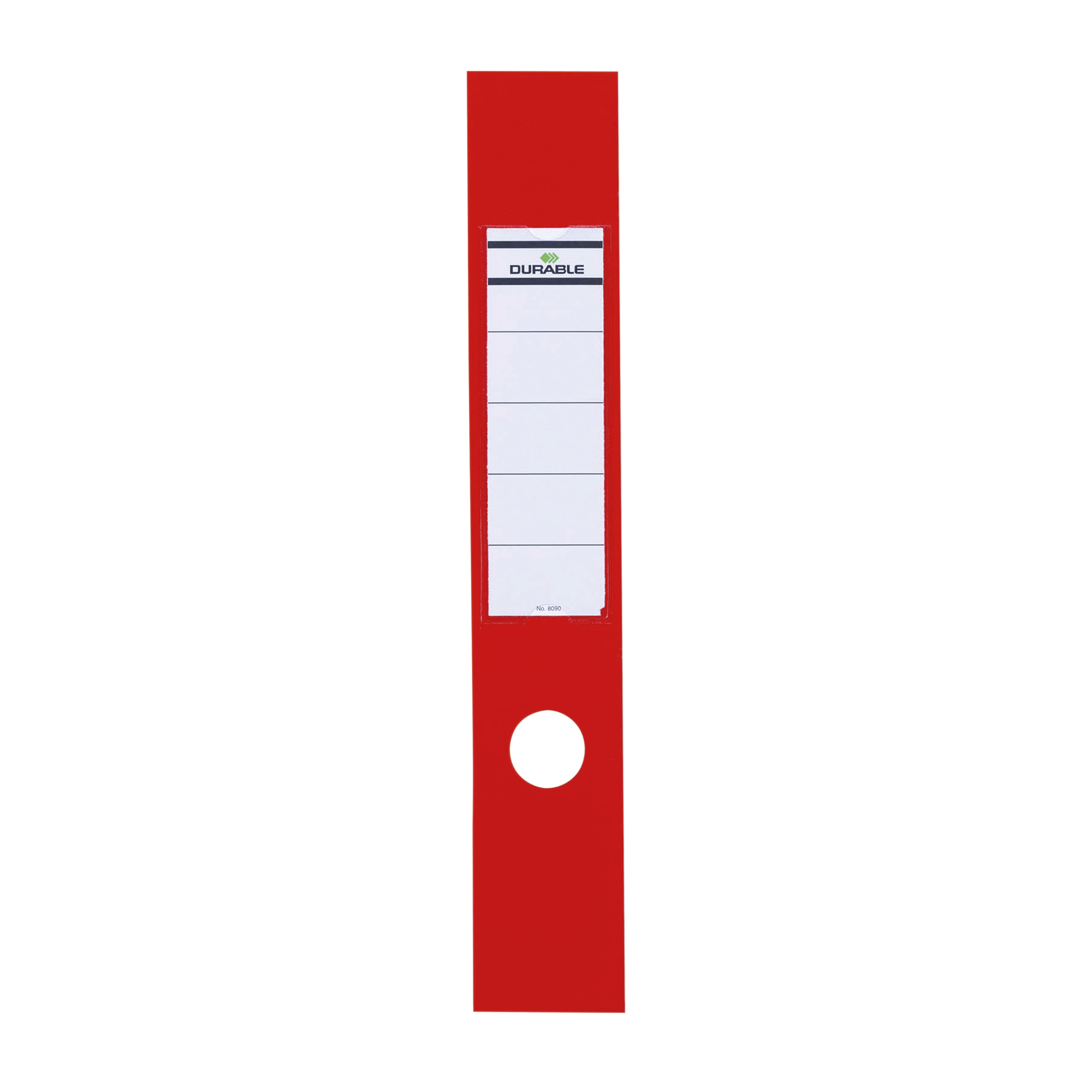 Durable Ordofix Self-Adhesive File Spine Label 60mm Red (Pack of 10) 8090/03