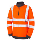 Leo Workwear Elberry Iso 20471 Cl 2 Women'S  1/4 Zip Sweatshirt