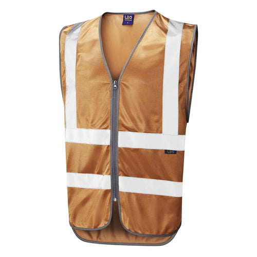 Leo Workwear Commodore Leo Zipped Reflective Waistcoat