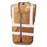 Leo Workwear Commodore Leo Zipped Reflective Waistcoat