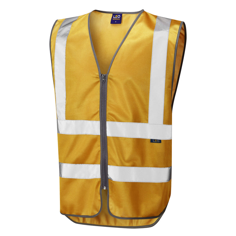 Leo Workwear Commodore Leo Zipped Reflective Waistcoat