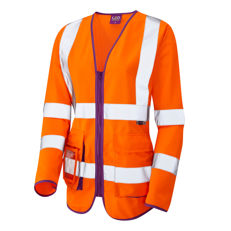 Leo Workwear Beaworthy Iso 20471 Cl 3 Superior Womens Sleeved Waistcoa
