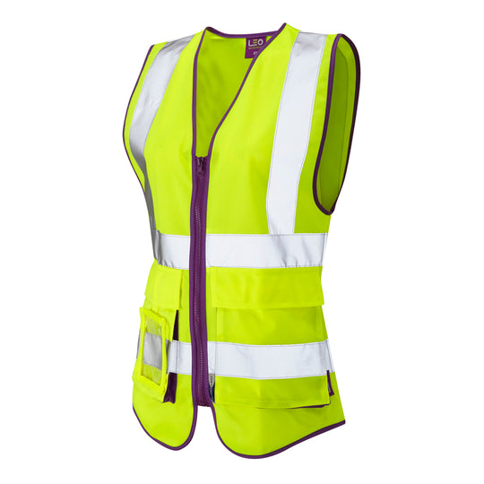 Leo Workwear Lynmouth Iso 20471 Cl 2 Superior Womens Waistcoat
