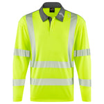Leo Workwear Georgeham Leo Ecoviz Coolmax High Performance Sleeved Polo Shirt - thumbnail 2