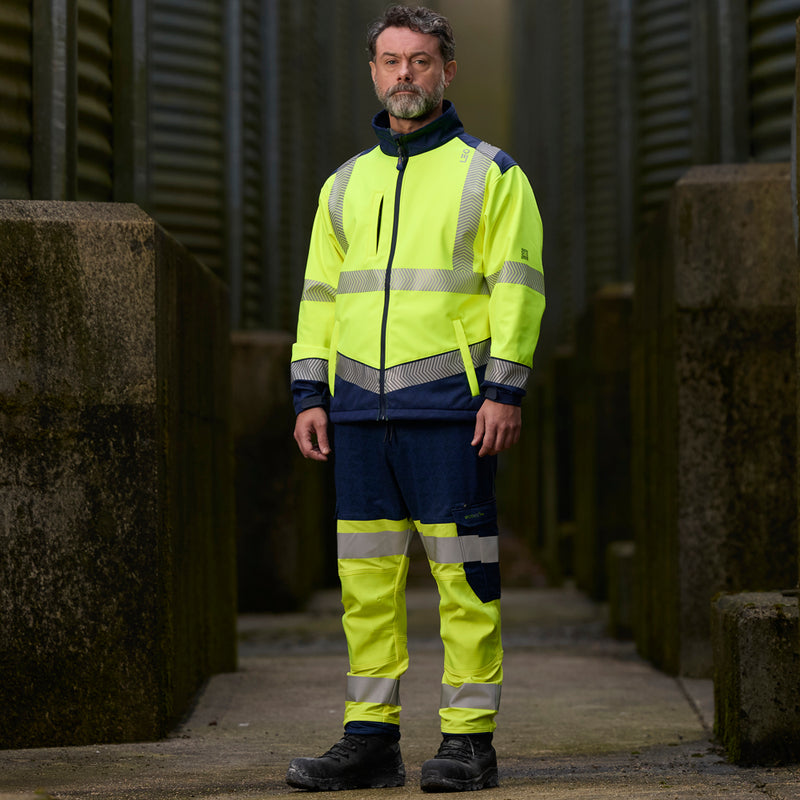 Leo Workwear Bowden Iso 20471 Cl 2 Softshell Jacket