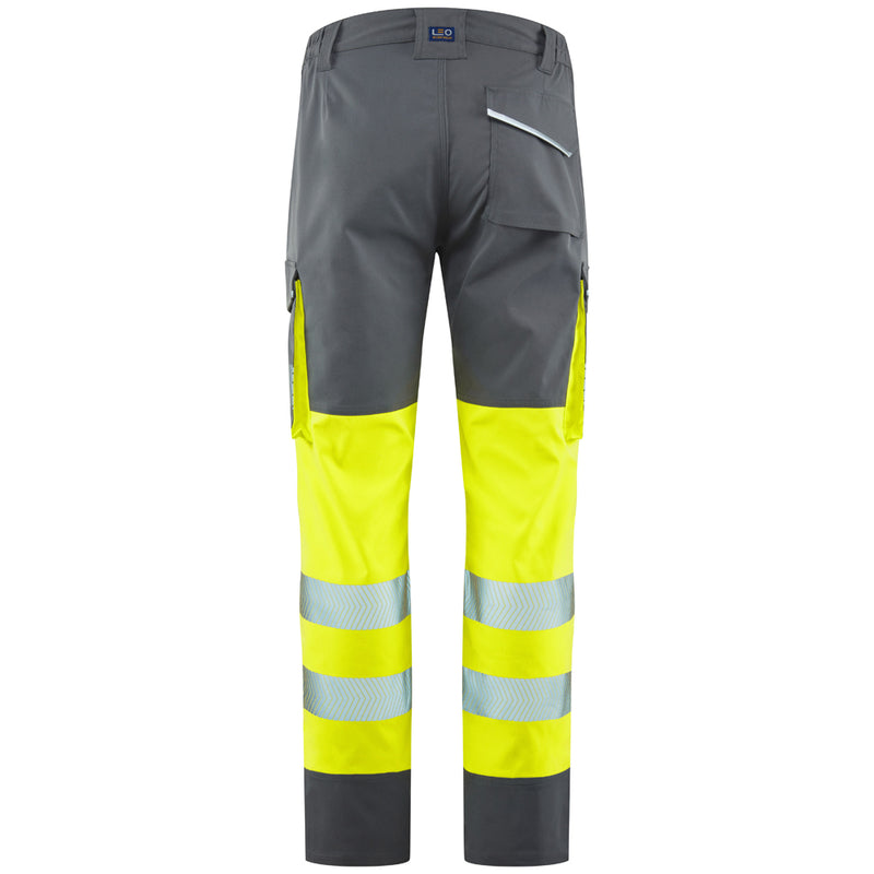 Leo Workwear Winsford Leo Ecoviz Lightweight Polyester Stretch Cargo Trousers