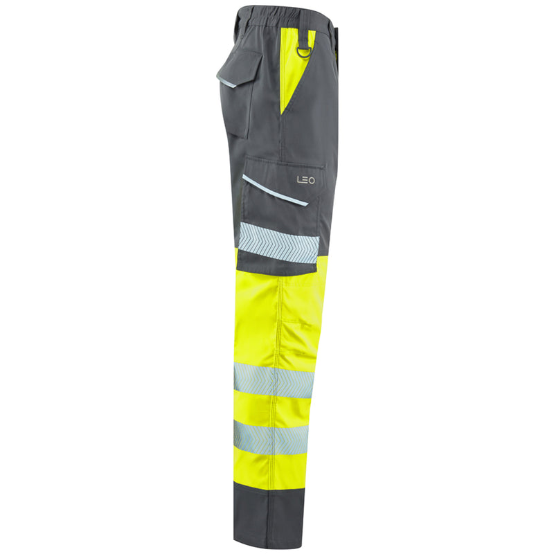 Leo Workwear Winsford Leo Ecoviz Lightweight Polyester Stretch Cargo Trousers