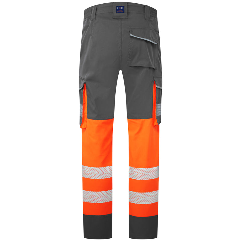 Leo Workwear Winsford Leo Ecoviz Lightweight Polyester Stretch Cargo Trousers