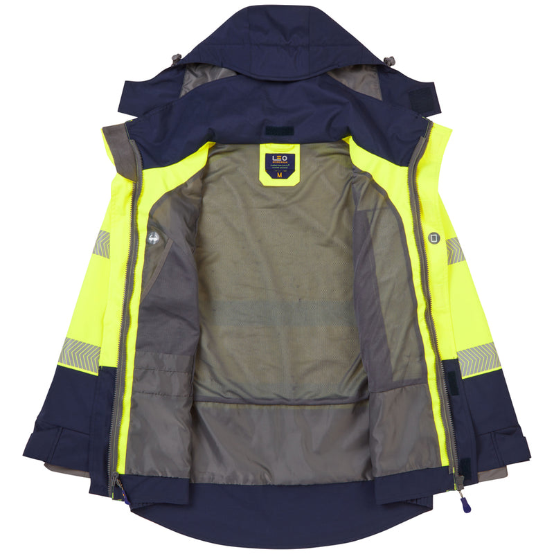 Leo Workwear Dartmoor Iso 20471 Cl 3 Ecoviz 10K Breathable Bomber Jacket