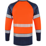 Leo Workwear Ruda Leo Ecoviz Performance+ Dual Colour Long Sleeve T-Shirt - T17 - thumbnail 7