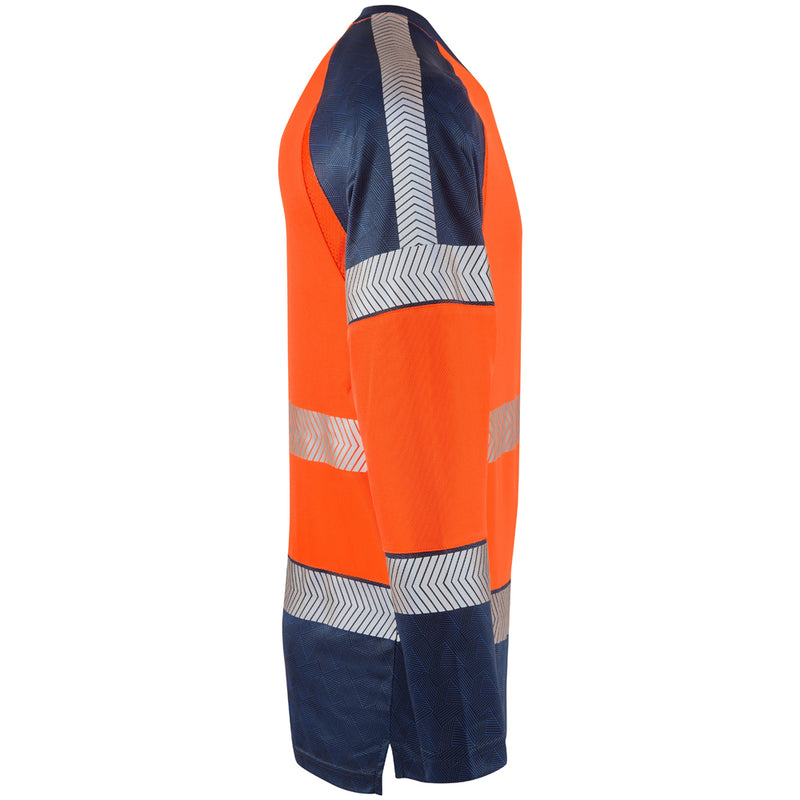 Leo Workwear Ruda Leo Ecoviz Performance+ Dual Colour Long Sleeve T-Shirt