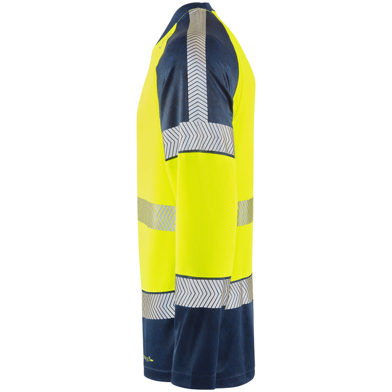 Leo Workwear Ruda Leo Ecoviz Performance+ Dual Colour Long Sleeve T-Shirt