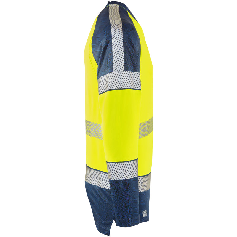 Leo Workwear Ruda Leo Ecoviz Performance+ Dual Colour Long Sleeve T-Shirt