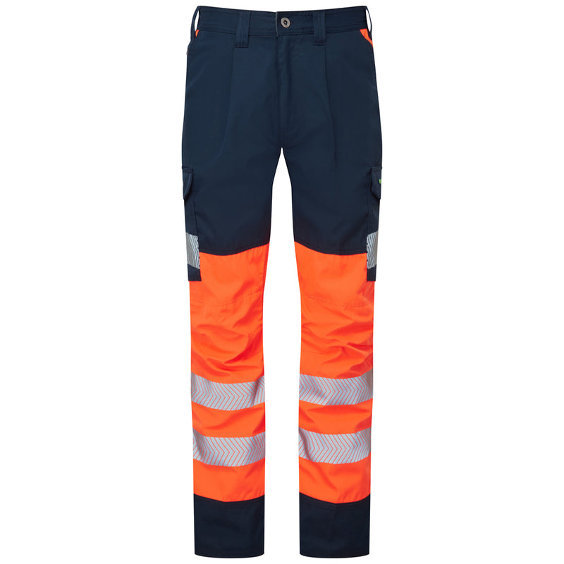 Leo Workwear Winsford Leo Ecoviz Lightweight Polyester Stretch Cargo Trousers