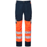 Leo Workwear Winsford Leo Ecoviz Lightweight Polyester Stretch Cargo Trousers