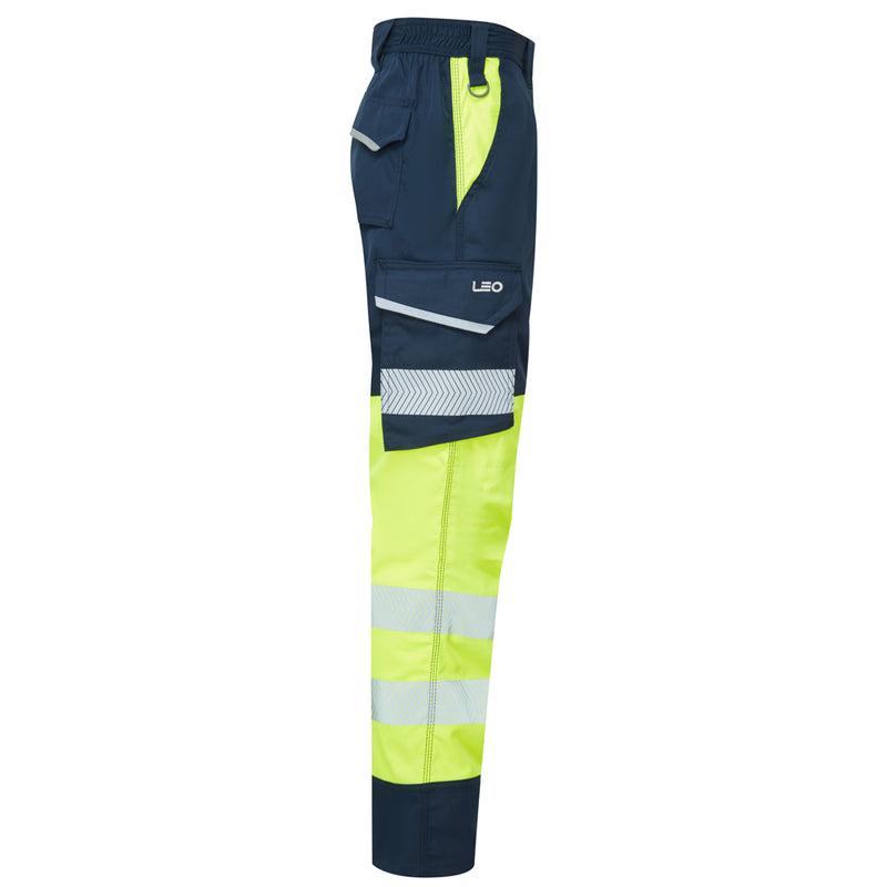 Leo Workwear Winsford Leo Ecoviz Lightweight Polyester Stretch Cargo Trousers