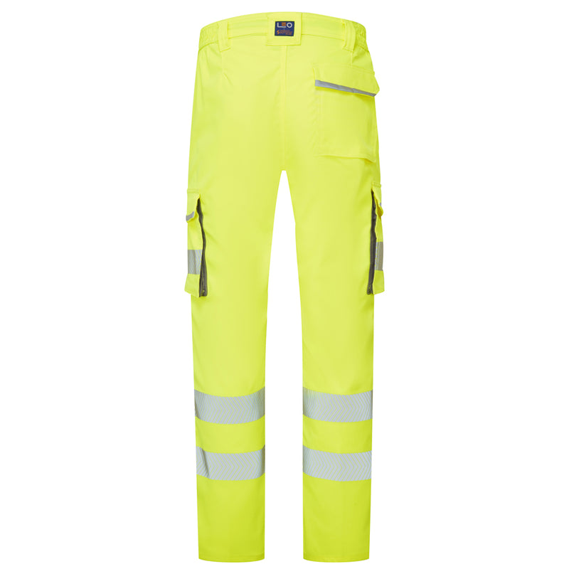 Leo Workwear Winsford Leo Ecoviz Lightweight Polyester Stretch Cargo Trousers