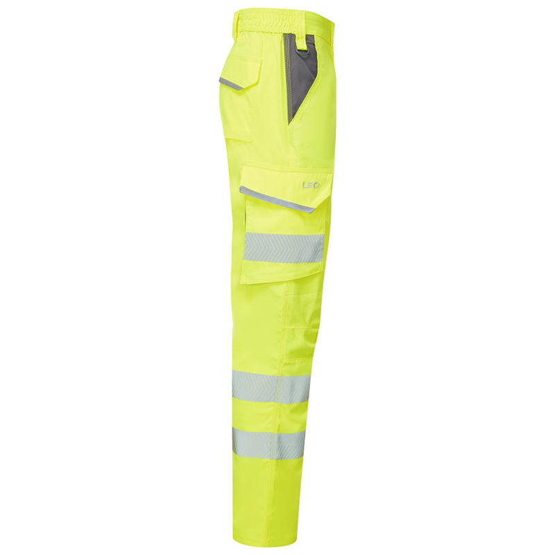 Leo Workwear Winsford Leo Ecoviz Lightweight Polyester Stretch Cargo Trousers