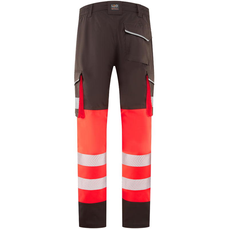 Leo Workwear Winsford Leo Ecoviz Lightweight Polyester Stretch Cargo Trousers