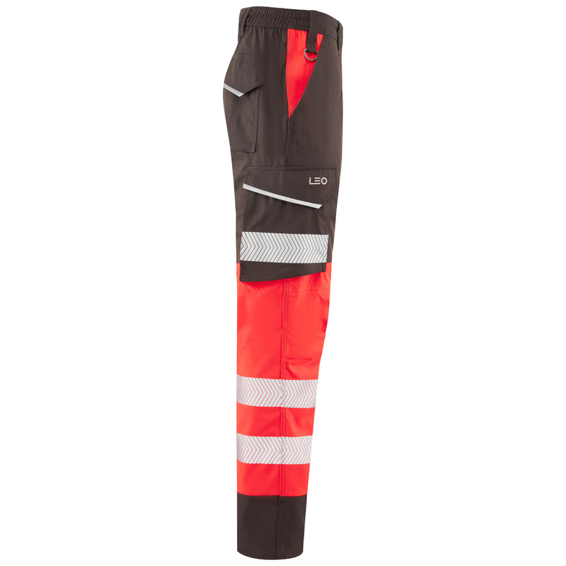 Leo Workwear Winsford Leo Ecoviz Lightweight Polyester Stretch Cargo Trousers