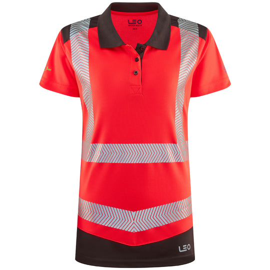Leo Workwear Elmscott Leo Ecoviz Performance+ Womens Dual Colour Polo Sh