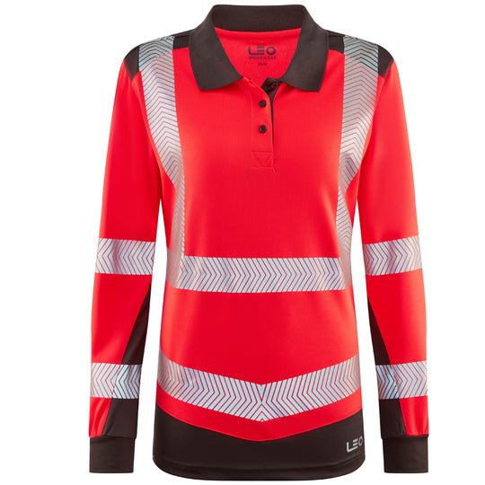 Leo Workwear Hazelwood Leo Ecoviz Performance+ Women's Dual Colour Sleeved Polo Shirt - PL15