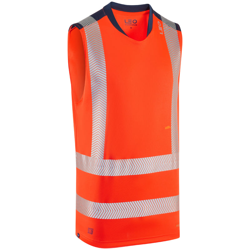 Leo Workwear Bradwell Leo Ecoviz Performance+ Sleeveless T-Shirt