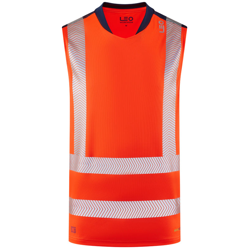 Leo Workwear Bradwell Leo Ecoviz Performance+ Sleeveless T-Shirt