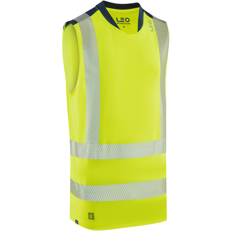 Leo Workwear Bradwell Leo Ecoviz Performance+ Sleeveless T-Shirt