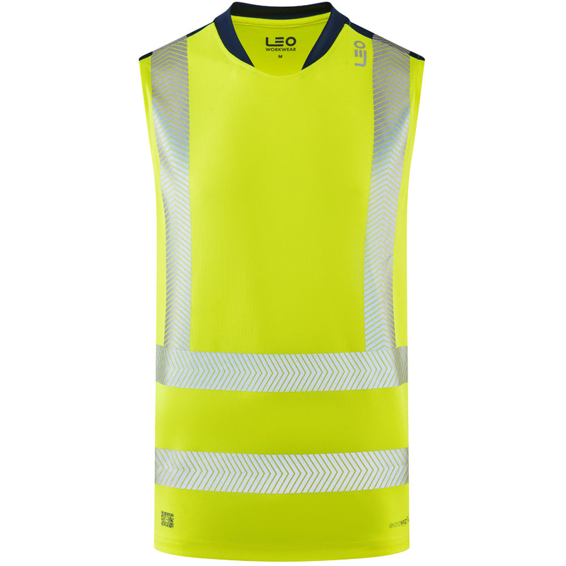 Leo Workwear Bradwell Leo Ecoviz Performance+ Sleeveless T-Shirt
