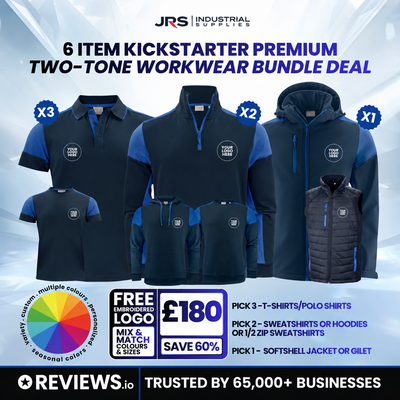 6 Item Kickstarter Premium Embroidered Two-Tone Workwear Bundle Deal