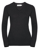 Russell Ladies V-Neck Knitted Pullover - thumbnail 2