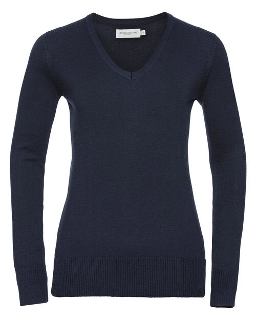 Russell Ladies V-Neck Knitted Pullover