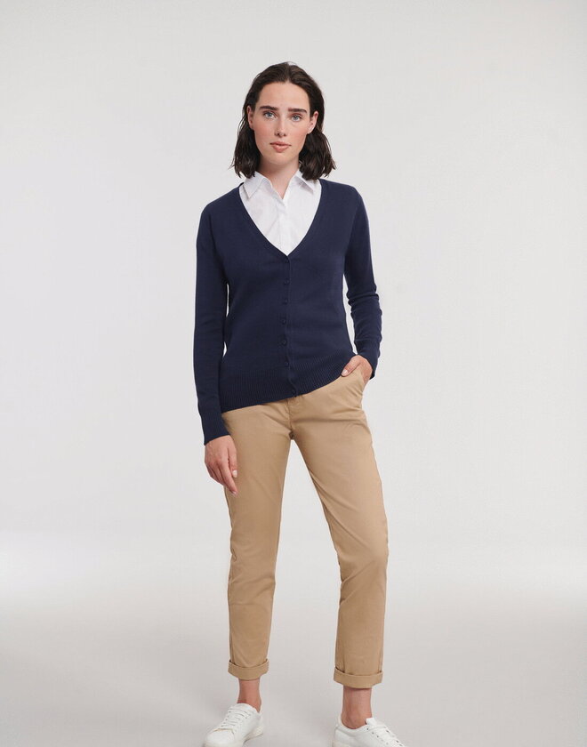 Russell Ladies V-Neck Knitted Cardigan