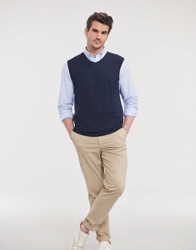 Russell V-Neck Sleeveless Pullover