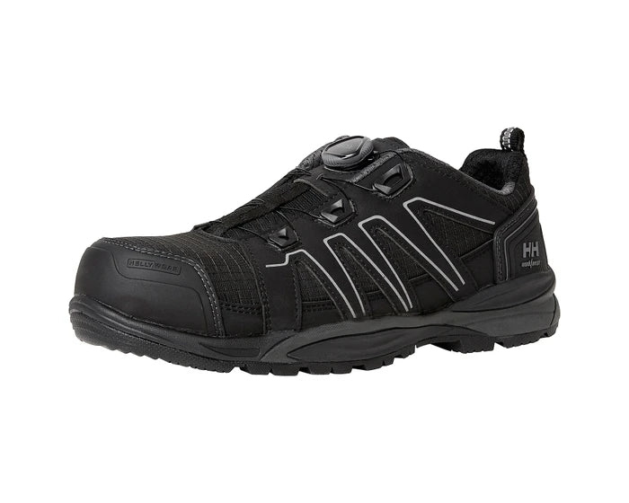 Helly Hansen Manchester Low S3 Safety Shoes - Black/Grey left sideview