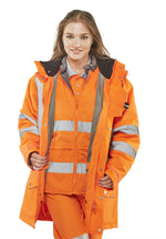 B-Seen Elsener Hi-Vis 7-in-1 Jacket and Bodywarmer Waterproof - thumbnail 7