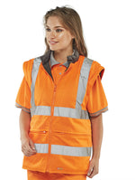B-Seen Elsener Hi-Vis 7-in-1 Jacket and Bodywarmer Waterproof