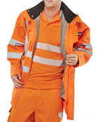 B-Seen Elsener Hi-Vis 7-in-1 Jacket and Bodywarmer Waterproof