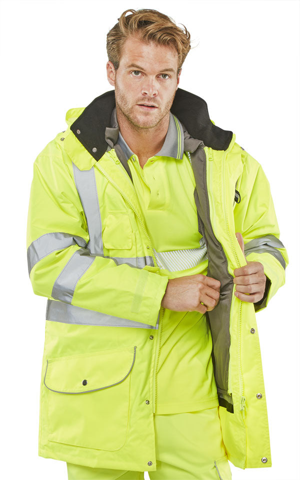 B-Seen Elsener Hi-Vis 7-in-1 Jacket and Bodywarmer Waterproof
