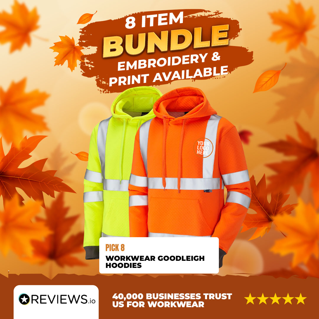 8x Printed Leo Workwear Goodleigh Hoodies