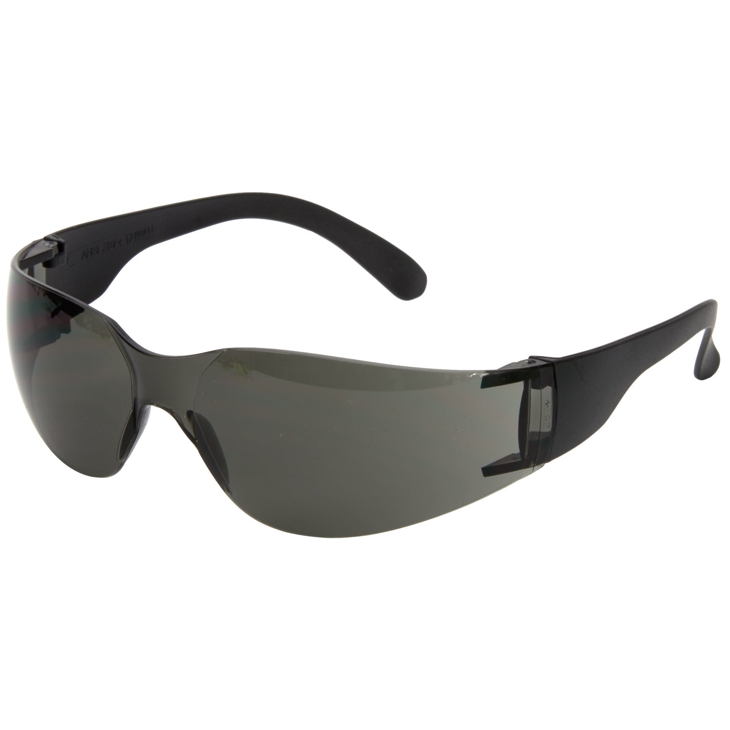 Supertouch Black E10 Safety Glasses offering impact resistance and clear visibility for eye safety.